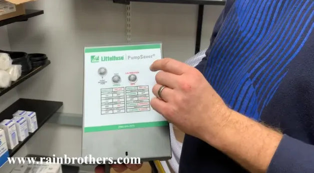 LittleFuse PumpSaver overload relay — used in Rain Brothers low-yield well reservoir systems