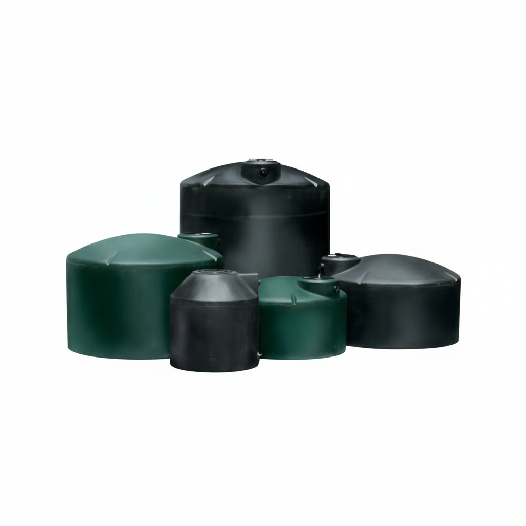 10,000 Gallon HDPE Vertical Water Tank (Dark Green) 