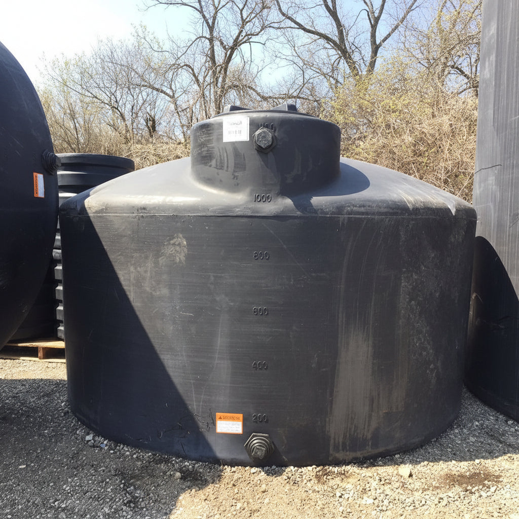 1100-Gallon HDPE Norwesco Above-Ground Tank (BLACK) 