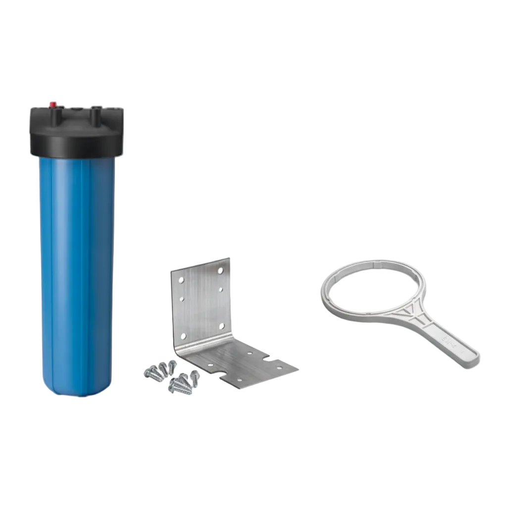 Pentek Big Blue Single Filter Housing, Single Bracket, Wrench (20" x 4.5") 