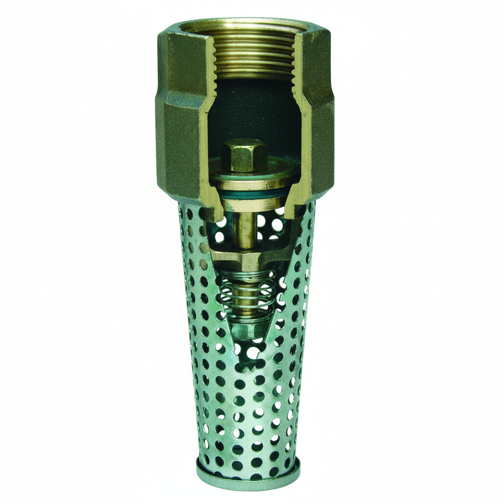 1" Brass Foot Valve 