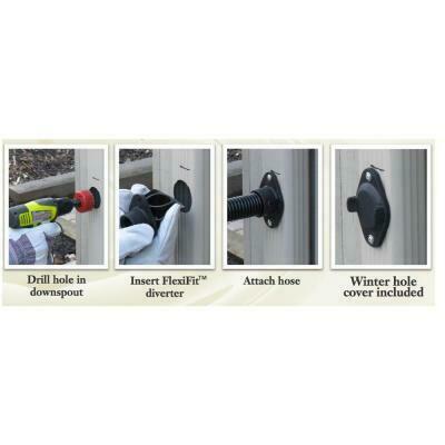 EARTHMINDED UNIVERSAL FLEXIFIT DOWNSPOUT DIVERTER KIT 