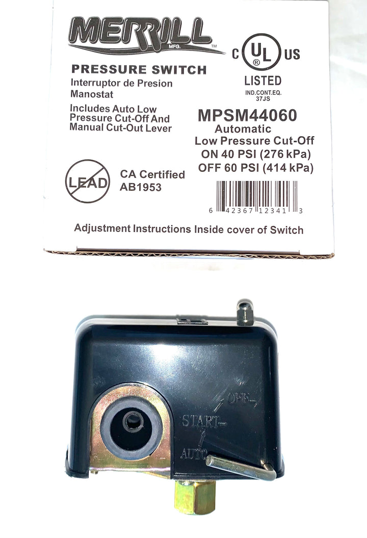 40/60 Pressure Switch w/Low Pressure Cut Off 