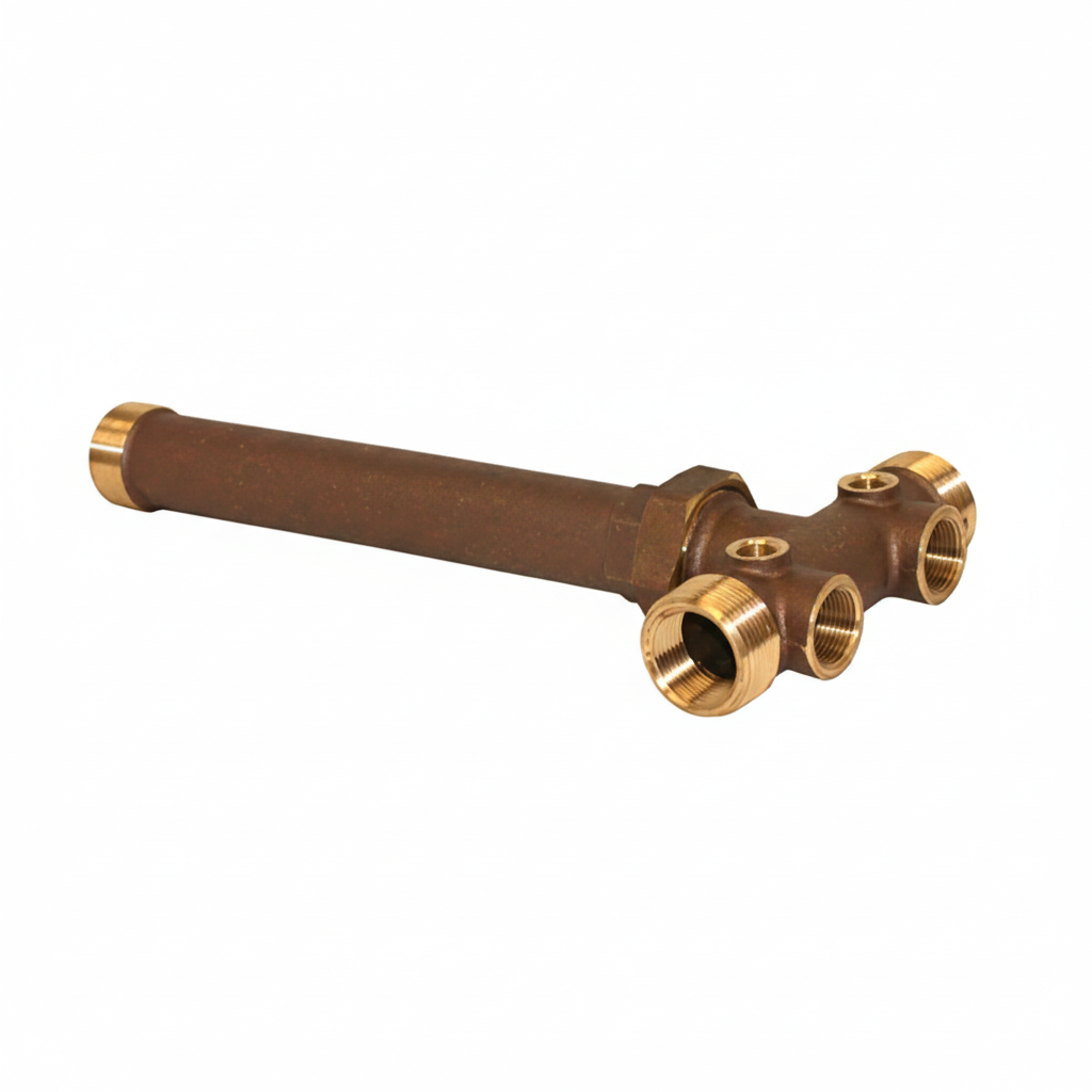 1 1/4" No-Lead Brass Tank Tee w/Union 