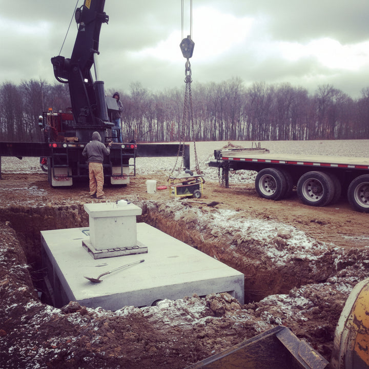 3300-Gallon Reinforced Precast Concrete Cistern (Made in Ohio) 