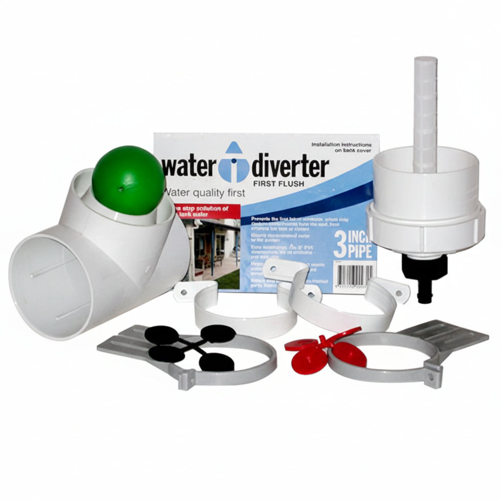 Downspout First Flush Water Diverter Kit 3" 