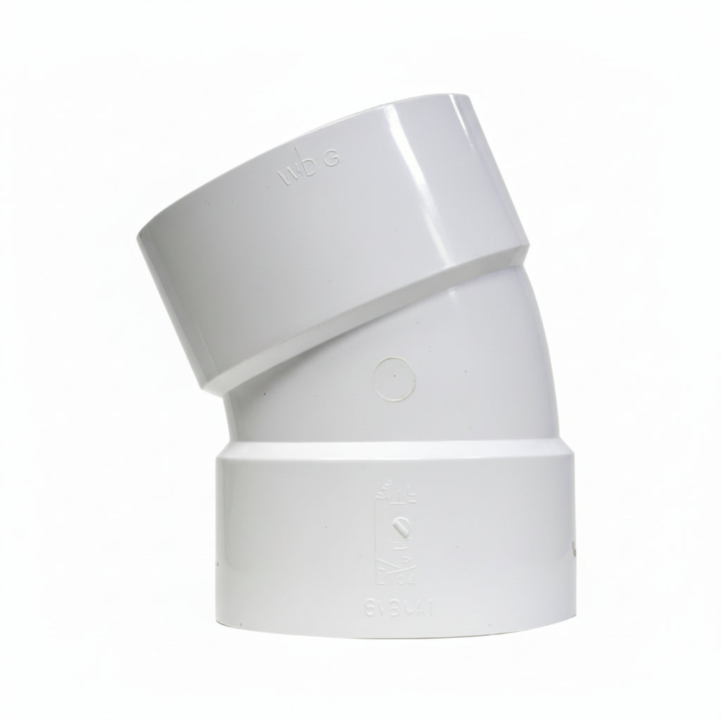 4" DWV 22.5 Deg Bend 