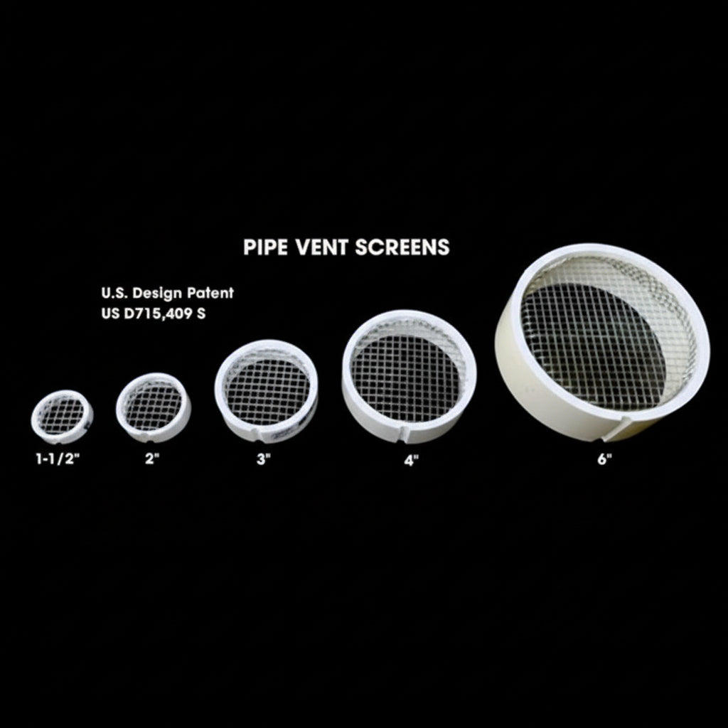 PLUMB-PRO® PVC Pipe Vent Screens 