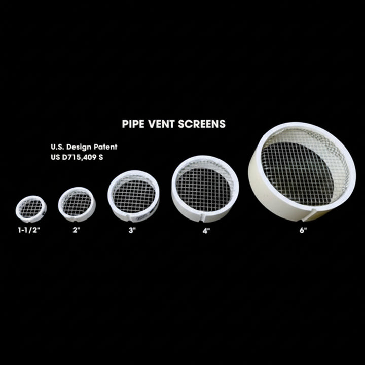 PLUMB-PRO® PVC Pipe Vent Screens 