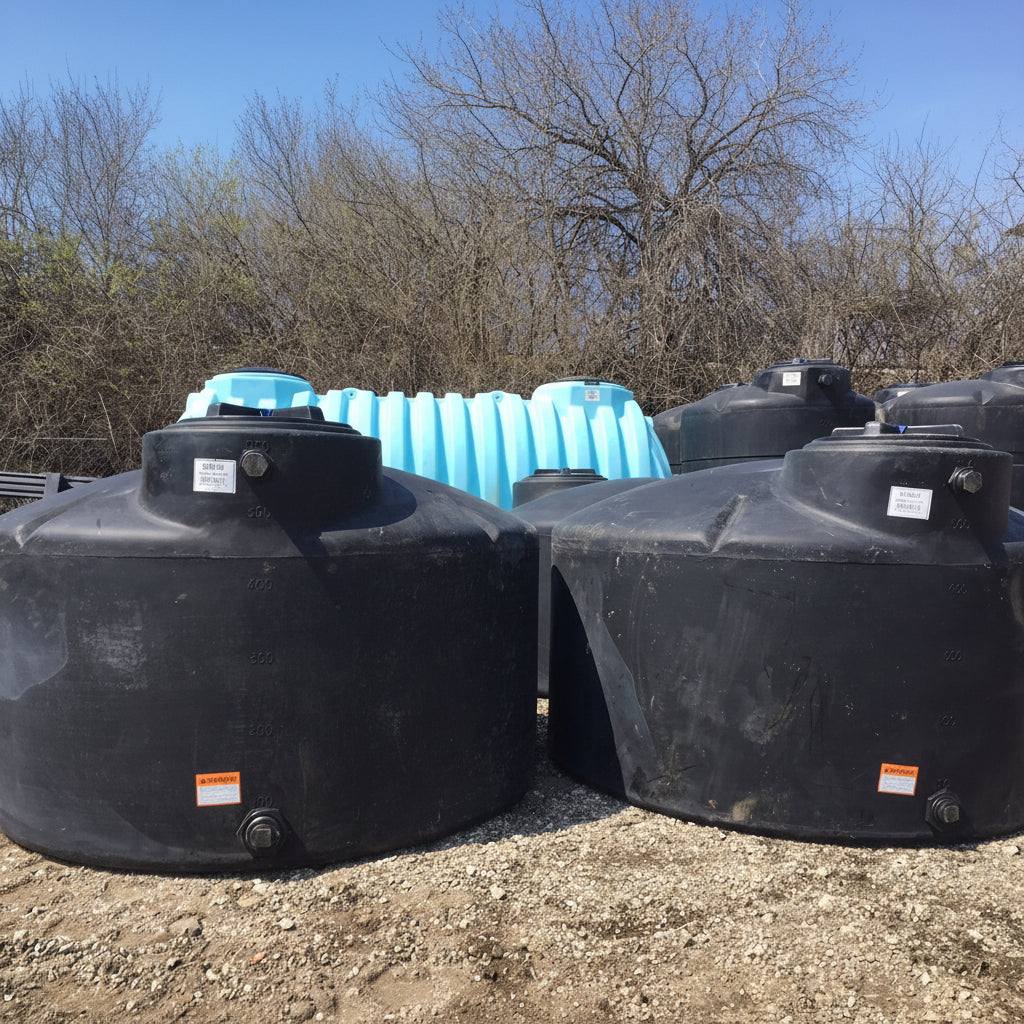 550-Gallon HDPE Norwesco Above-Ground Tank (BLACK) 