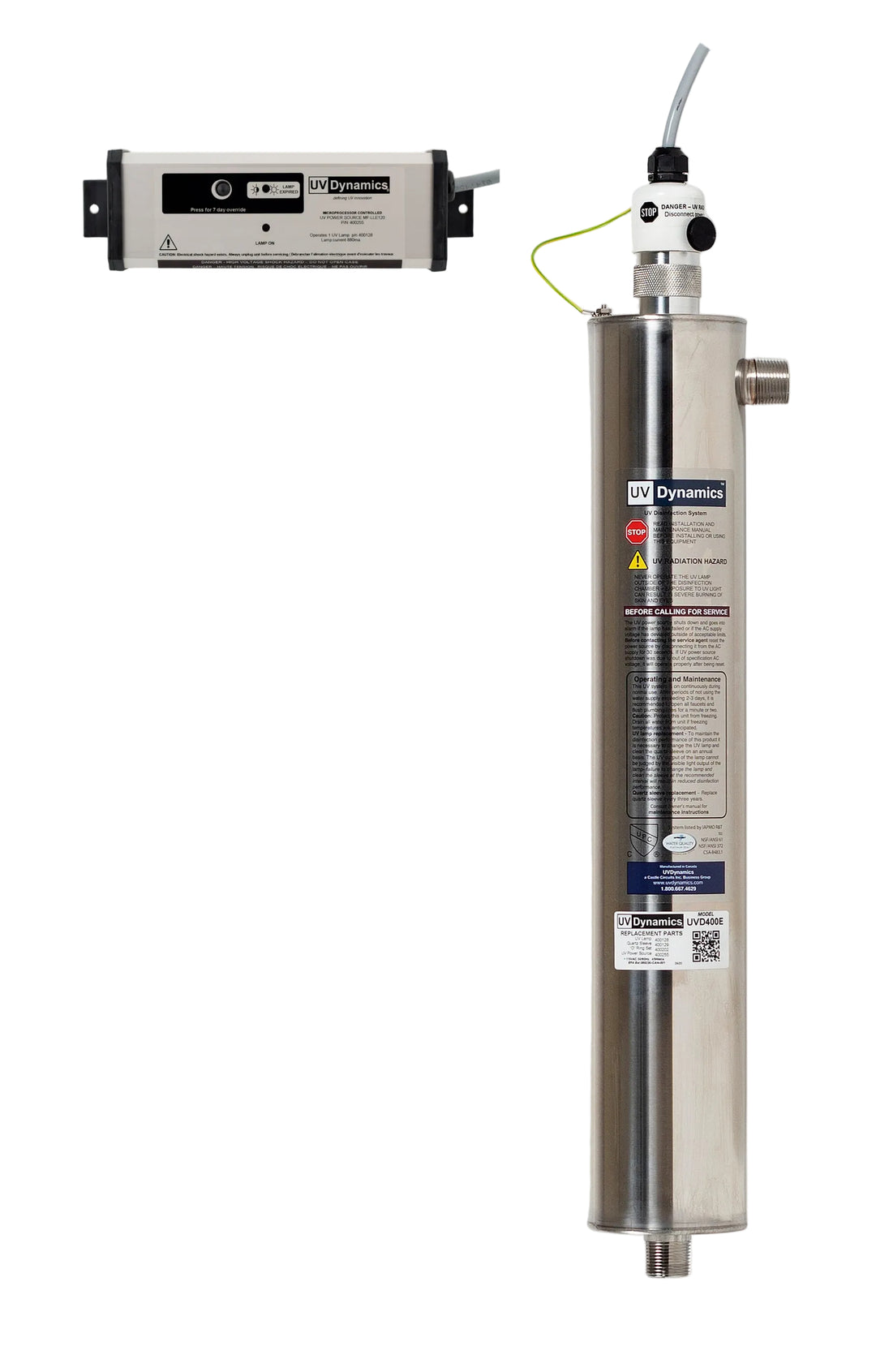 UV Dynamics UVD400E Ultraviolet Sterilizer (Whole House/Cabin) 