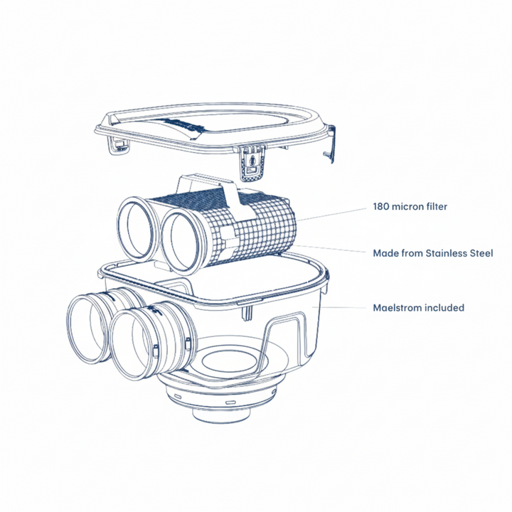 Maelstrom Rainwater Filter with Shark Cage 