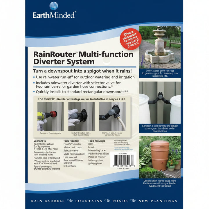 RainRouter Multi-Function Downspout Diverter System 