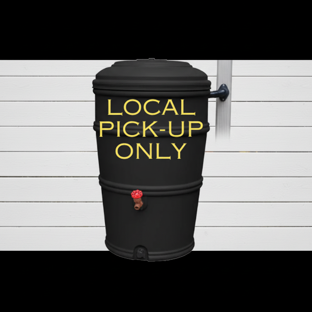 50-Gallon ECO RainStation, 100% Recycled Plastic Rain Barrel (Charcoal) 