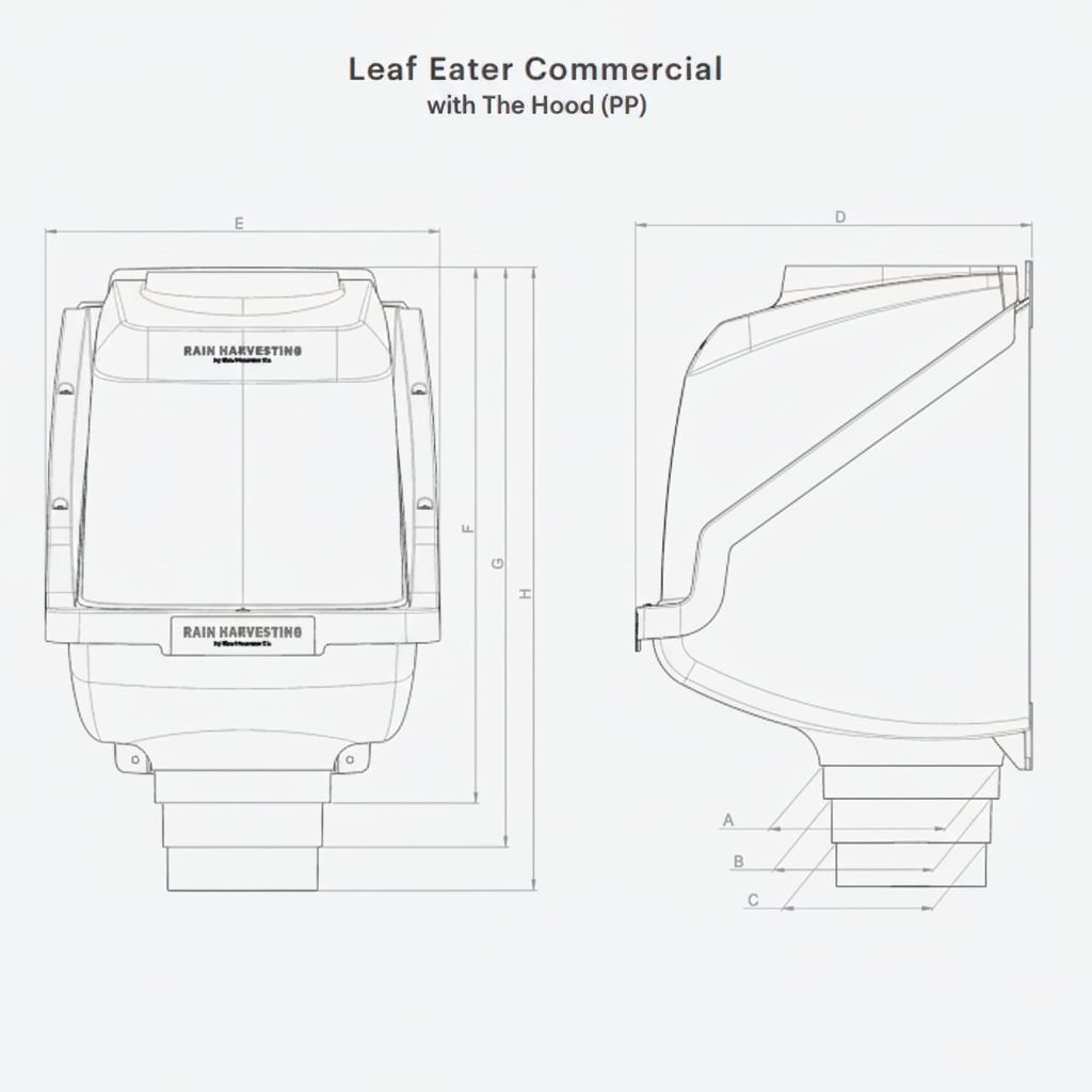 Leaf Eater Commercial w/the Hood 6" 