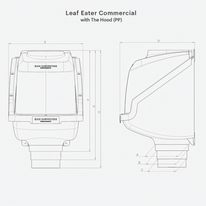 Leaf Eater Commercial w/the Hood 6" 