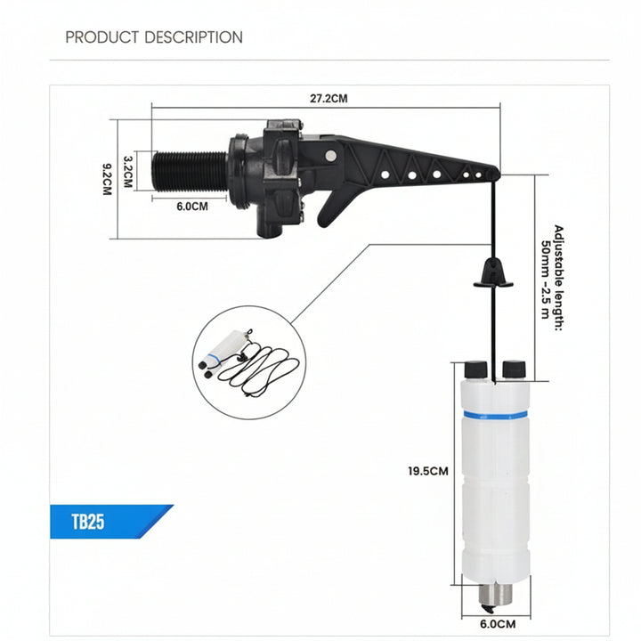 TOPVALL 1" Tank Buddy Supplemental Fill Valve 