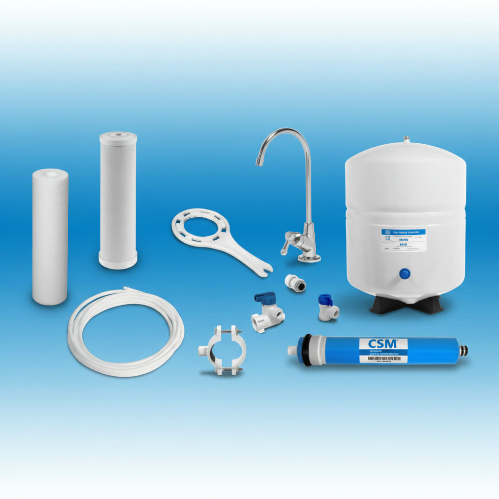 4 Stage Reverse Osmosis Home Water Purification System 100gal/day 